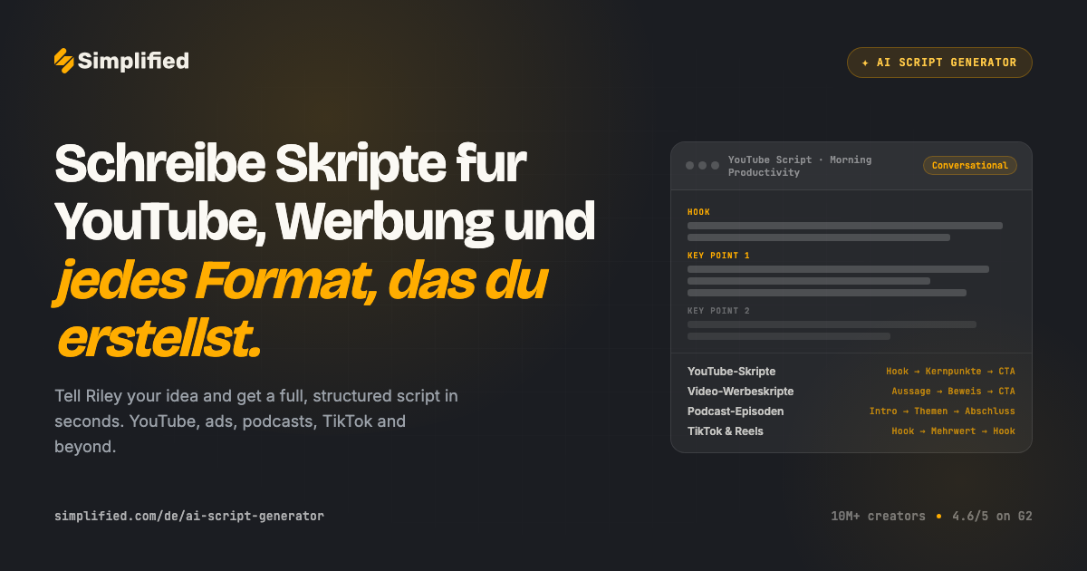 Skripte KI-Skriptgenerator - Video- und Podcast-Skripte im Handumdrehen ...
