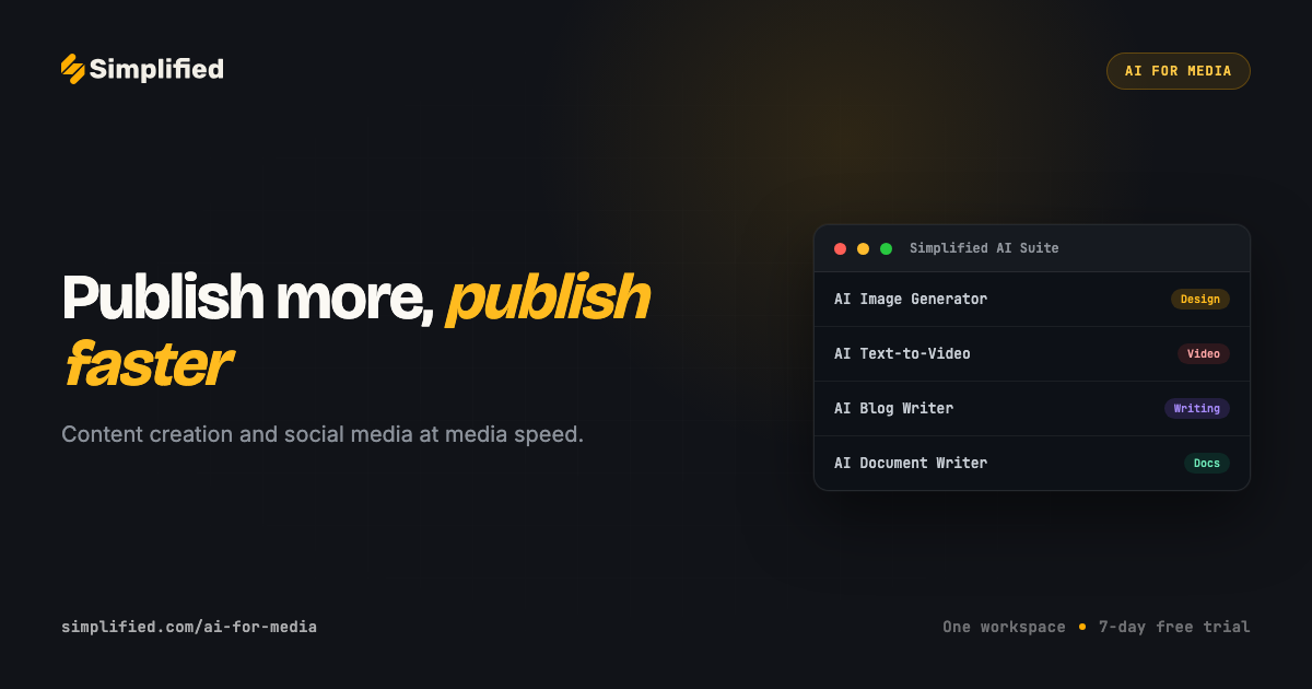 AI for Media: Content Creation & Social Media Tools | Simplified